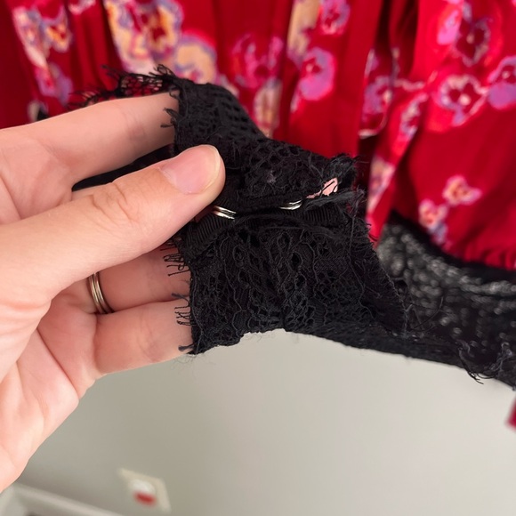 Free People Forties Feels Floral Print Bell Sleeves Bodysuit - Picture 7 of 9